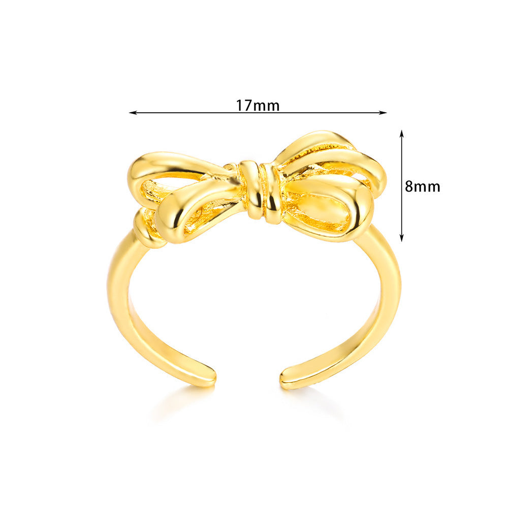 Anello acciaio titanio con fiocco