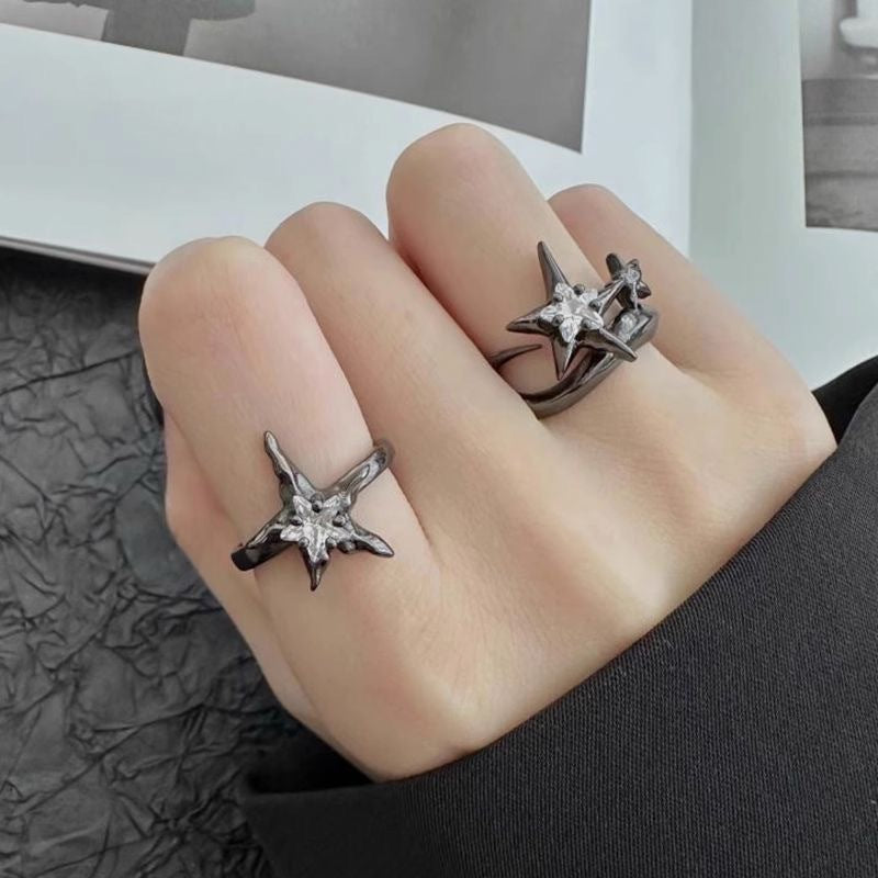 Anello stelle da donna scuro