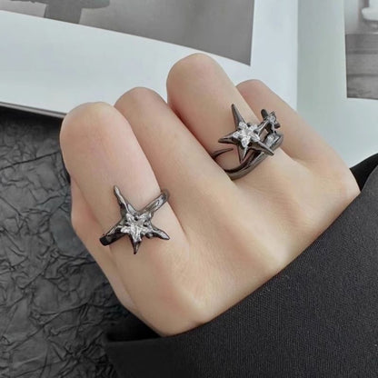 Anello stelle da donna scuro