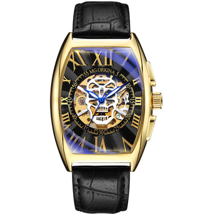 Orologio meccanico trasparente quadrato