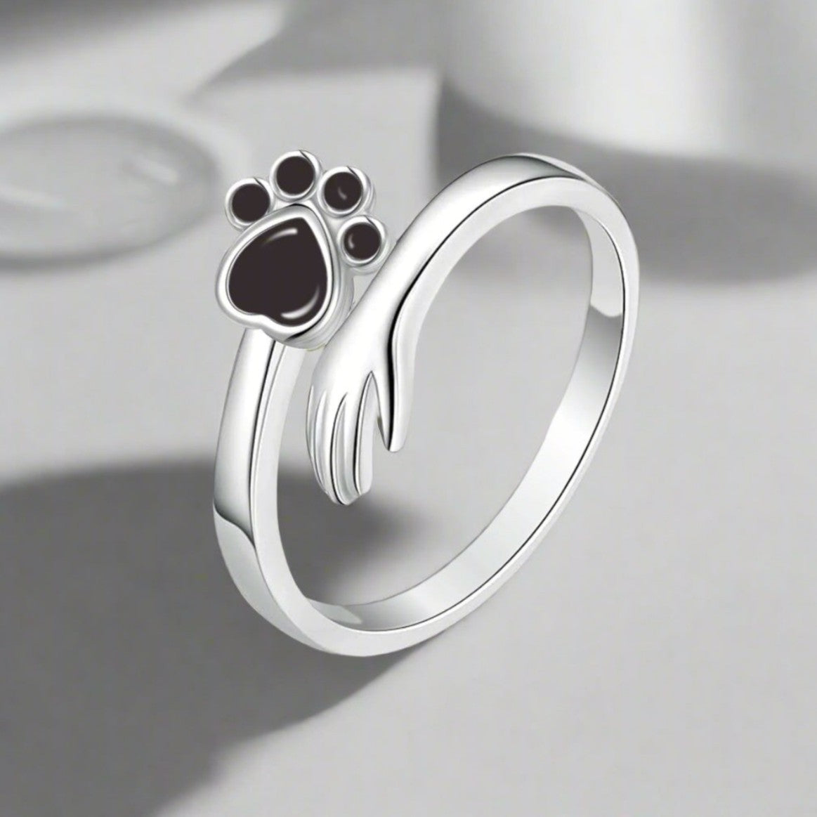 Anello zampe di gatto con zircone
