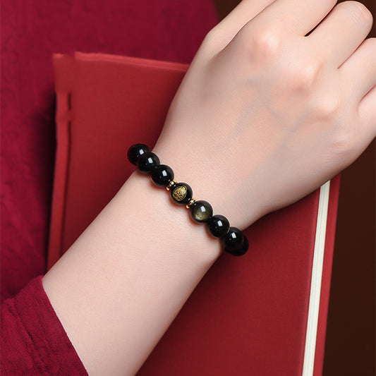Bracciale ossidiana segni zodiacali
