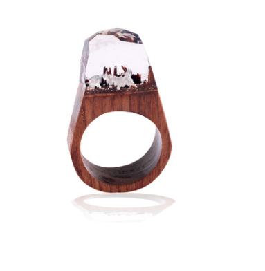 Anelli legno e resina