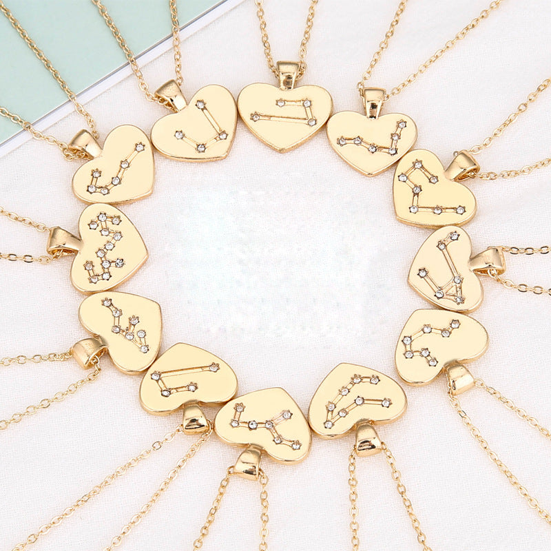 Collana Zodiaco con pendente diamante