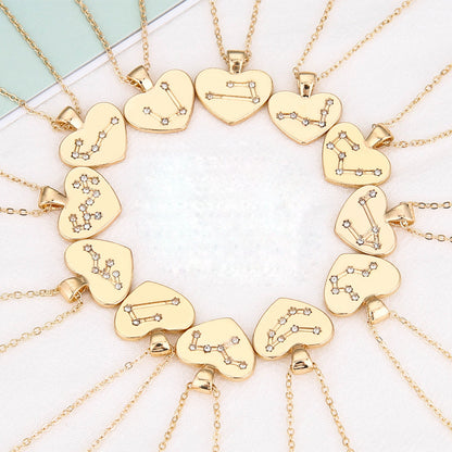 Collana Zodiaco con pendente diamante