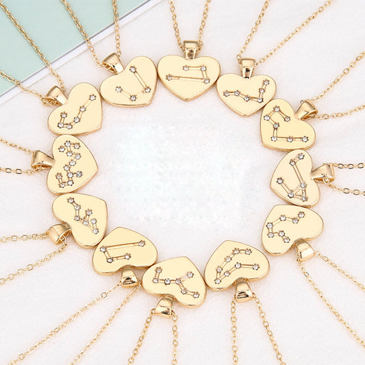 Collana Zodiaco con pendente diamante