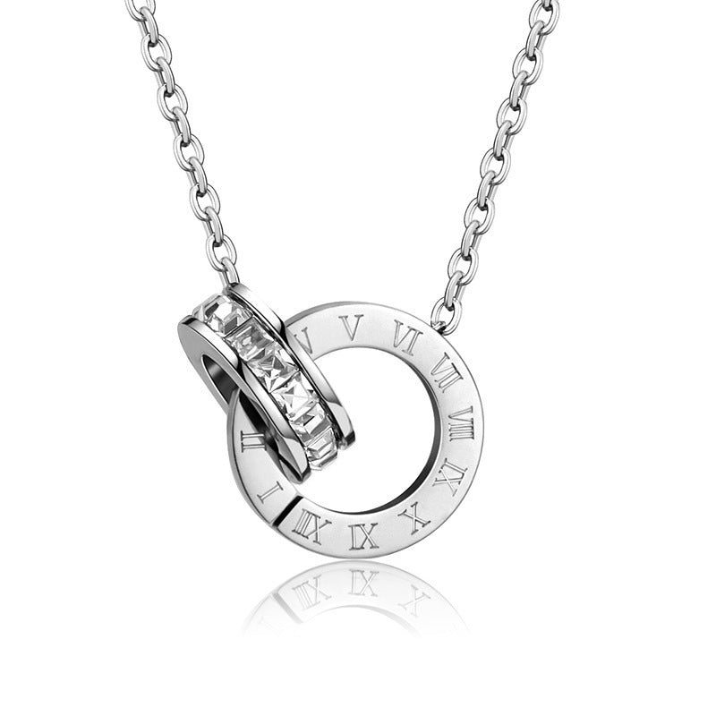 Collana numeri romani doppio anello