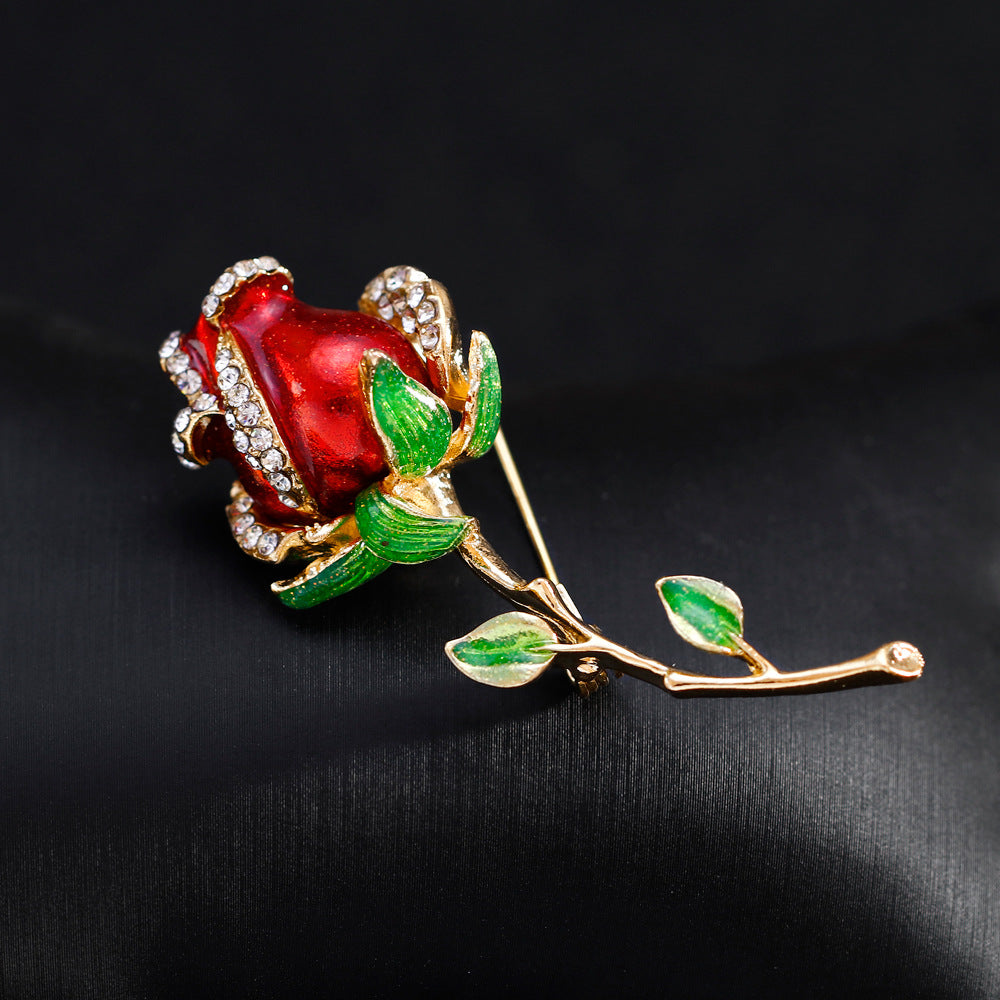 Spilla fiore rosa corsage