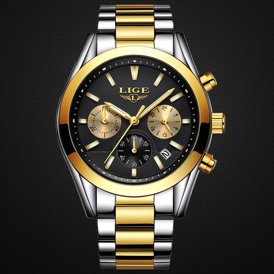 Orologio acciaio luminoso multifunzione