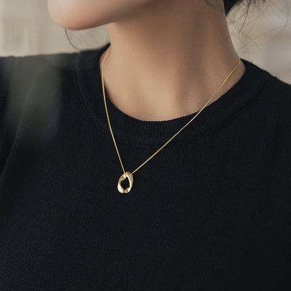 Collana titanio intrecciata donna