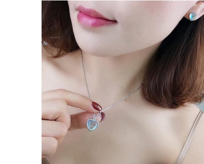 Collana cuore pietra di luna