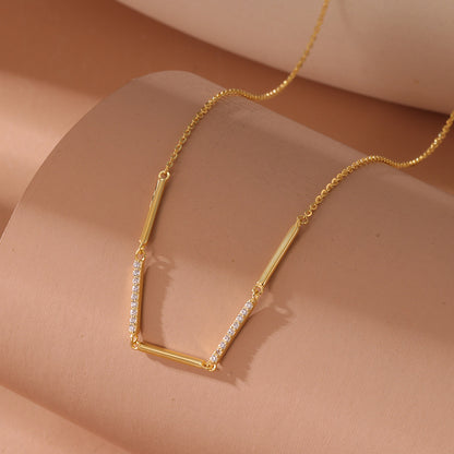 Collana geometrica argento sterling