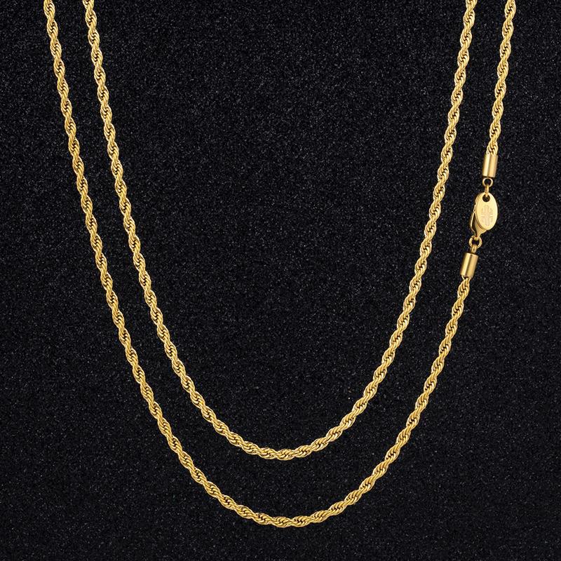 Collana intrecciata titanio