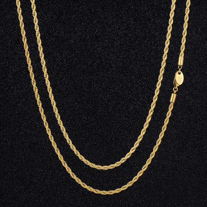 Collana intrecciata titanio