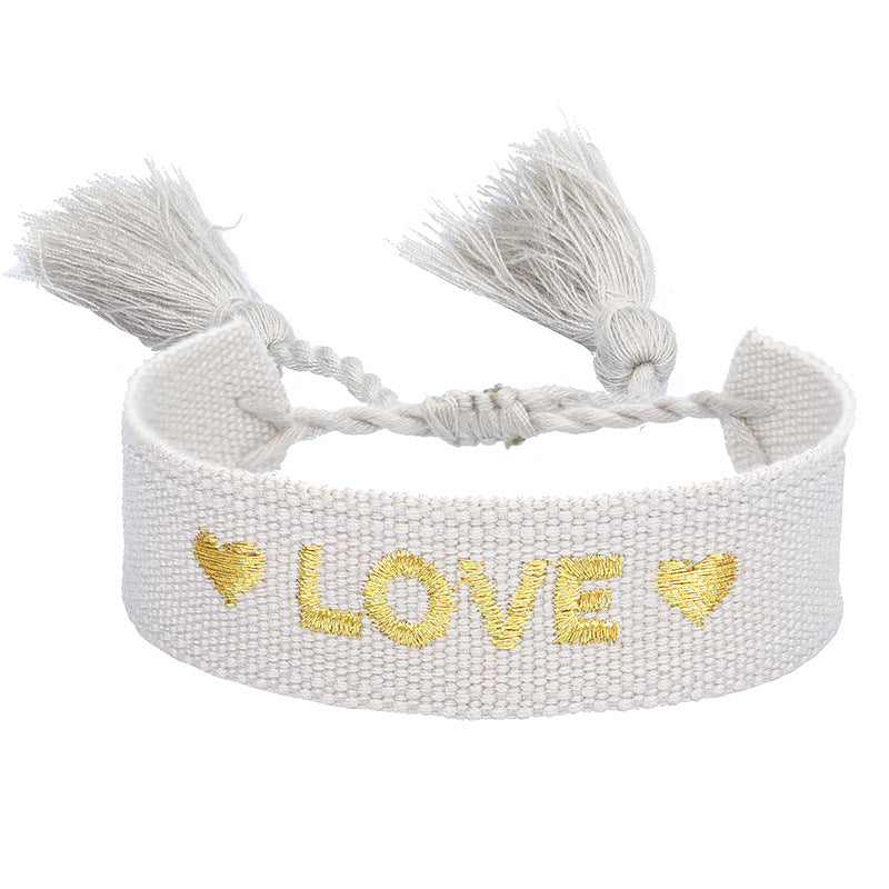 Bracciale coppia con ricamo
