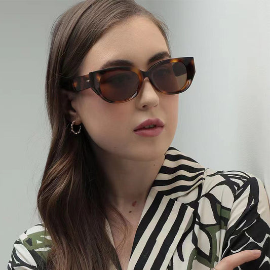Occhiali da sole cat-eye stampa leopardo da donna