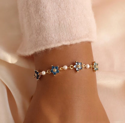 Bracciale perle fiore