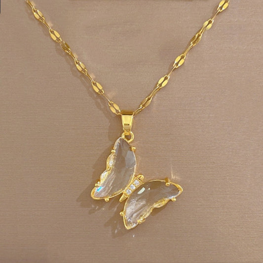 Collana Farfalla Zircone Cristallo