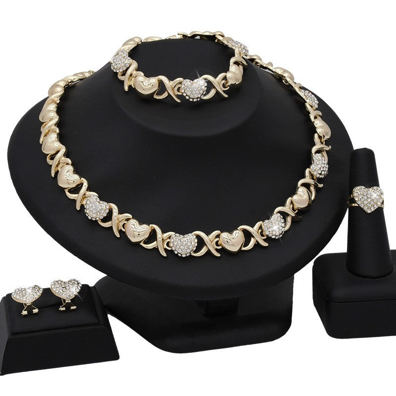 Set gioielli a forma di cuore