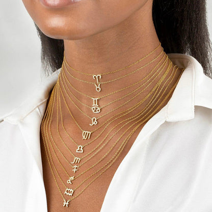 Collana zodiacale con zirconi