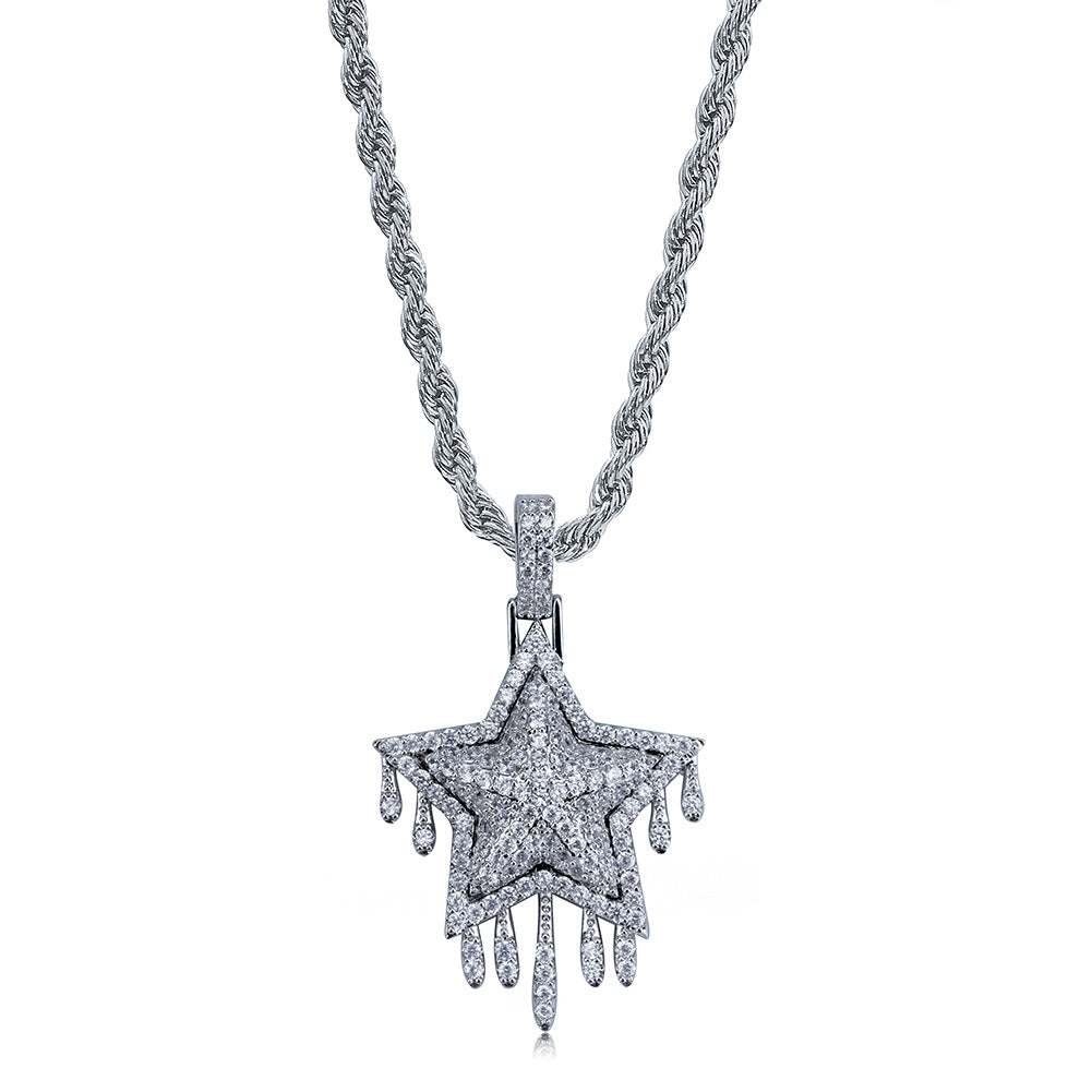 Collana stella zircone a cinque punte