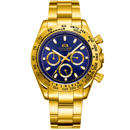Orologio uomo meccanico acciaio blu