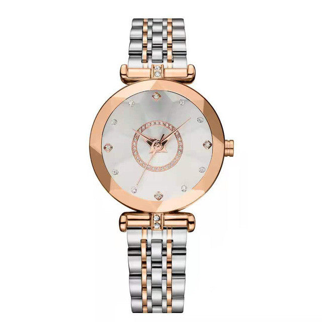 Orologio in acciaio con cristalli