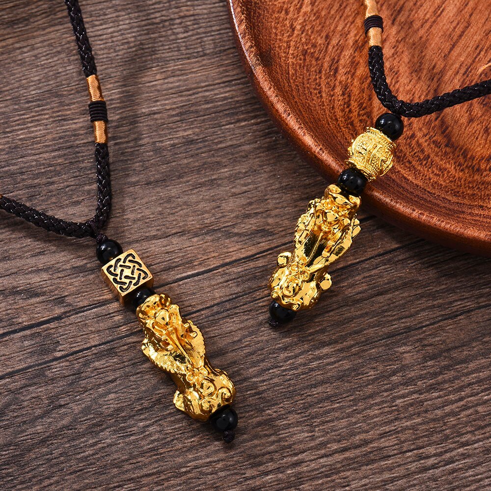 Collana ossidiana Pixiu