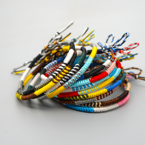 Bracciale natalizio corda