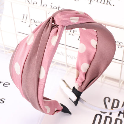 Fascia per capelli pois da donna
