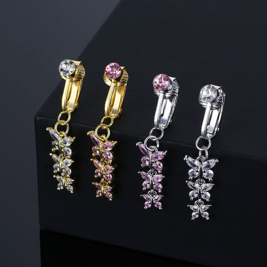 Piercing finto ombelico farfalla