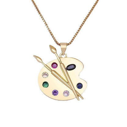 Collana pendente zirconi