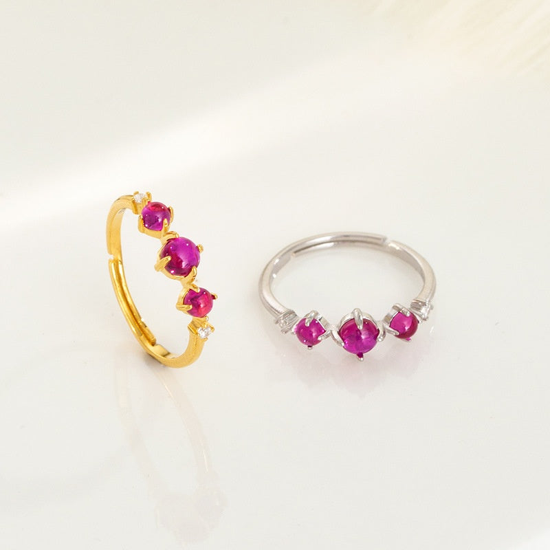 Anello granato argento