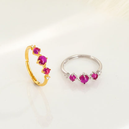 Anello granato argento