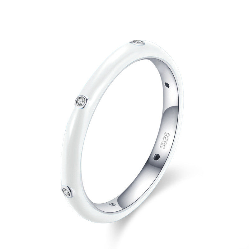 Anello argento smaltato epossidico