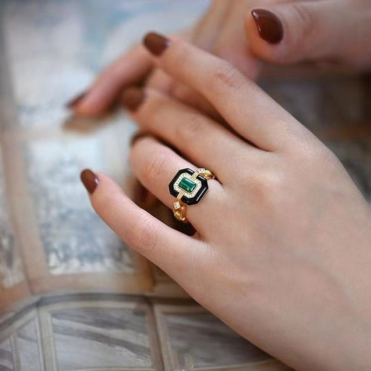 Anello retrò smaltato