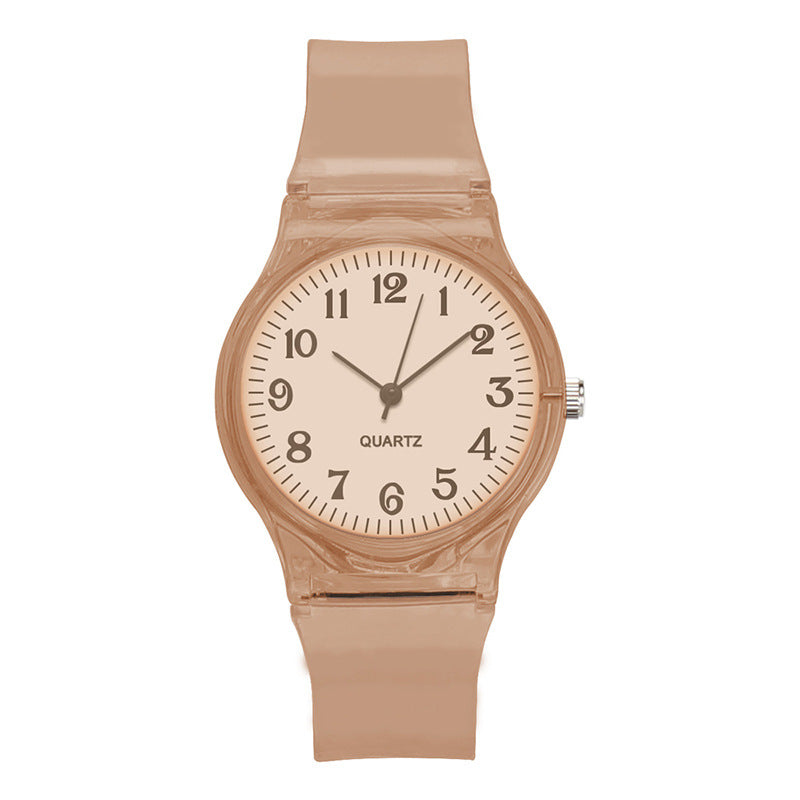 Orologio cinturino trasparente