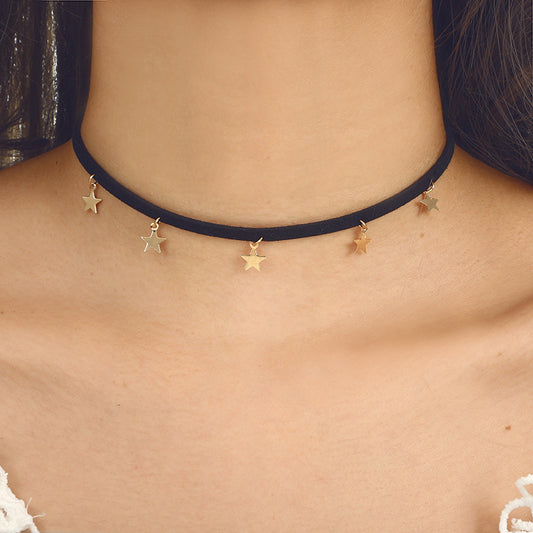 Collana stella velluto nero
