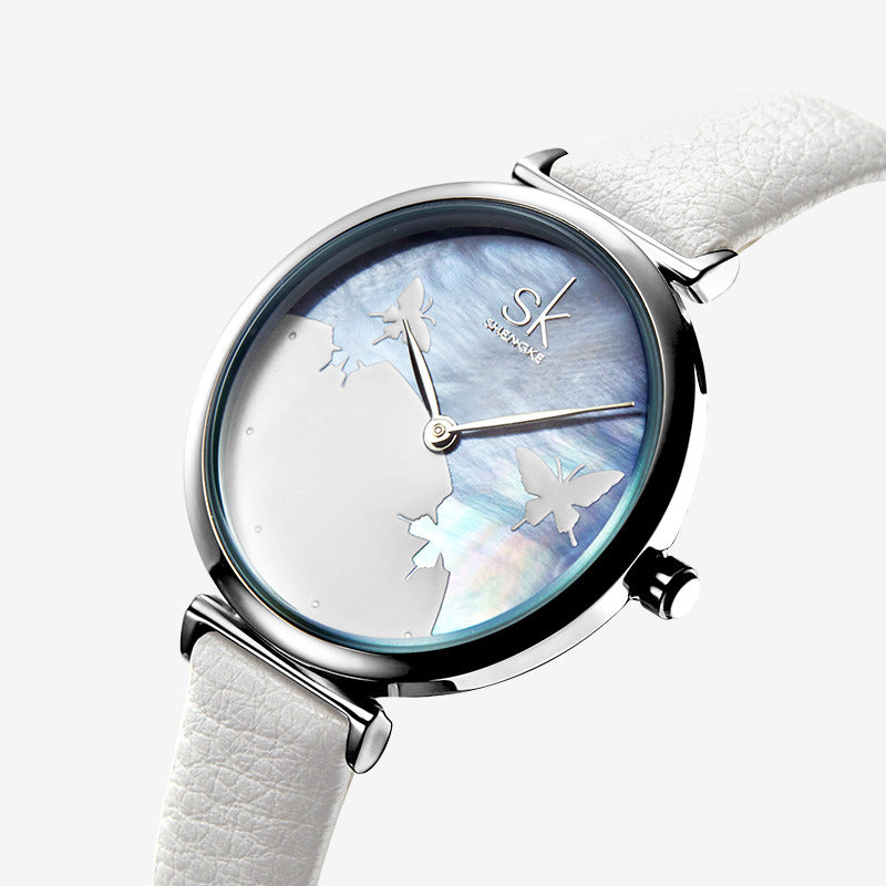 Orologio donna impermeabile con farfalla