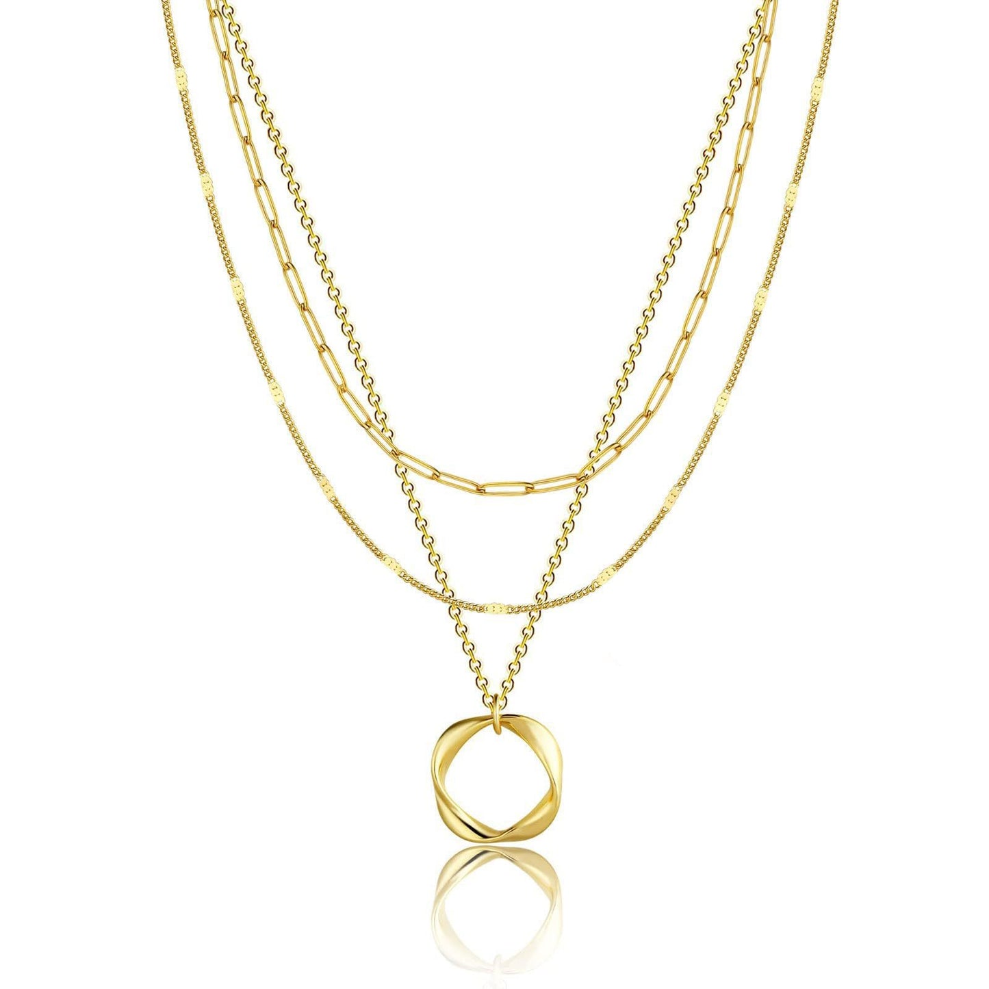 Collana cerchi stratificati