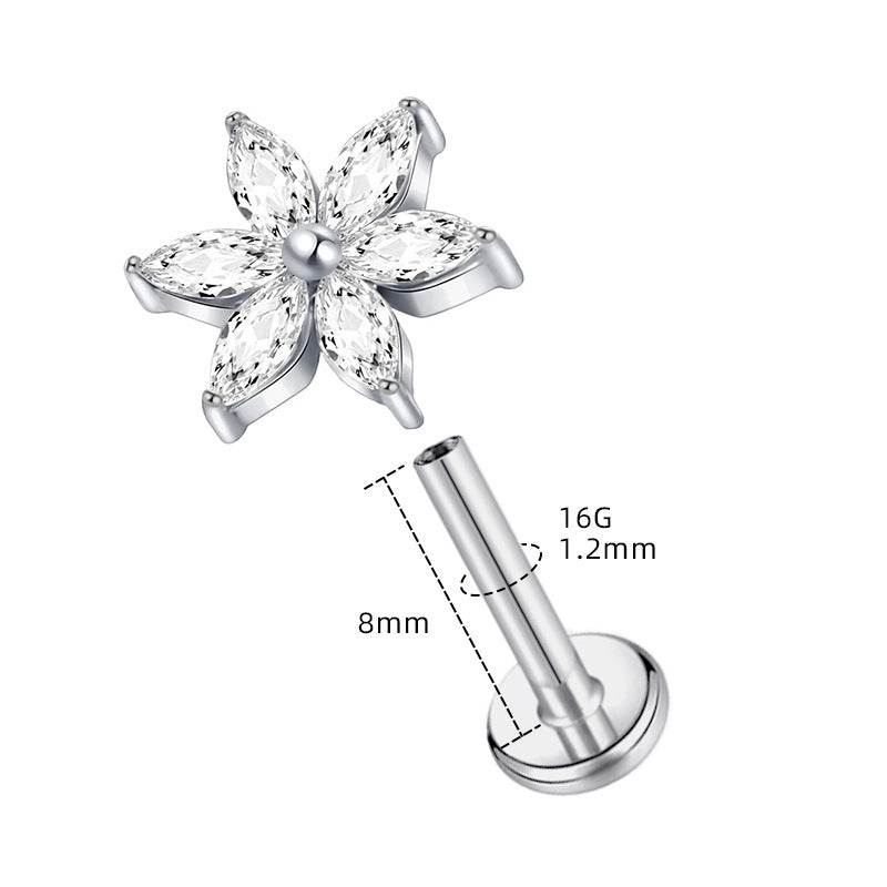 Piercing titanio fiore