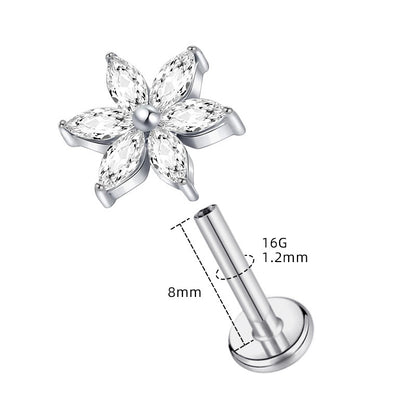 Piercing titanio fiore