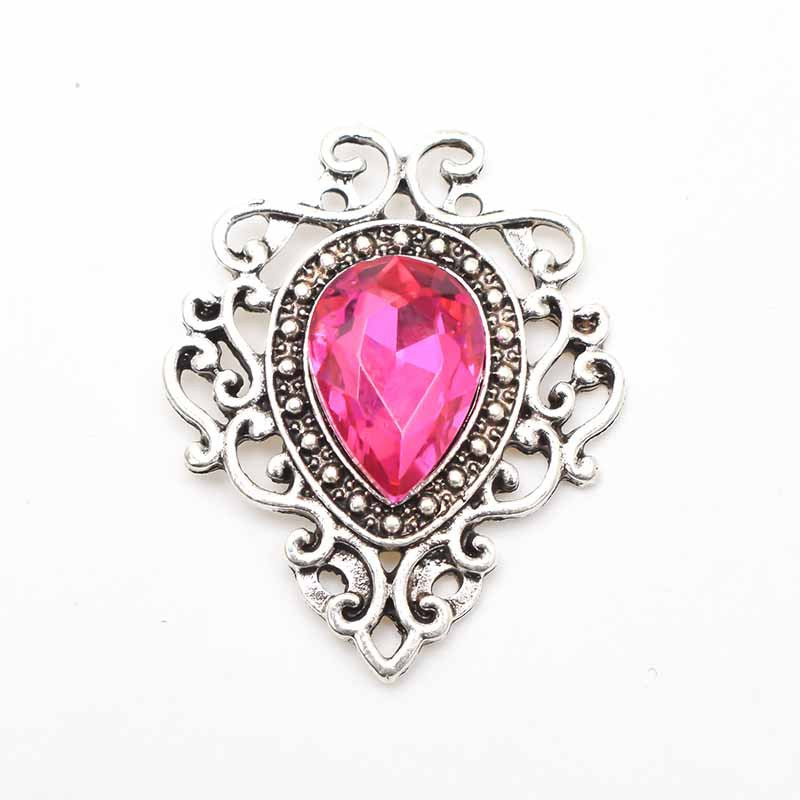 Spilla fiore goccia argento