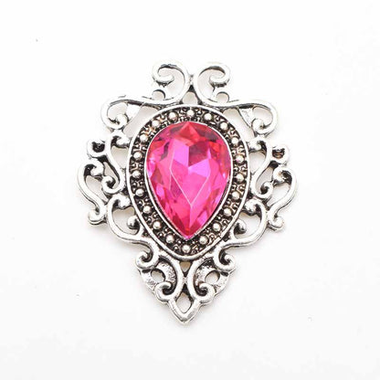 Spilla fiore goccia argento