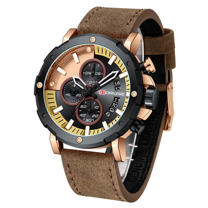 Orologio quarzo pelle impermeabile