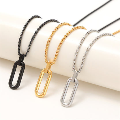 Collana titanio geometrica da uomo