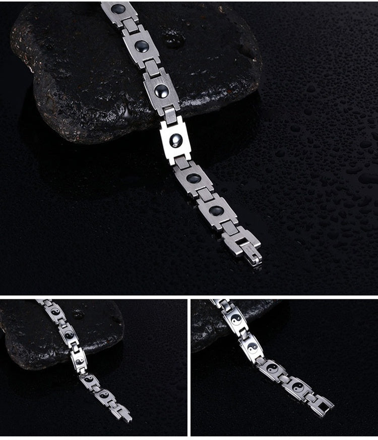 Bracciale acciaio e titanio