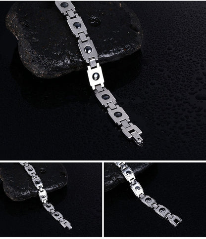 Bracciale acciaio e titanio