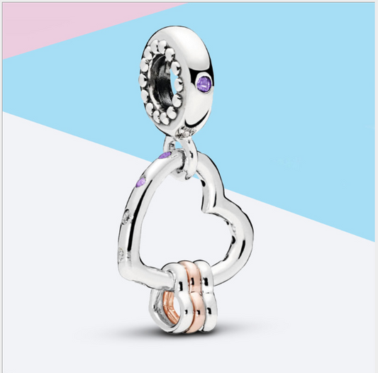 Collana con ciondolo cuore a maglie