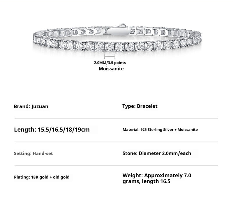Bracciale tennis moissanite